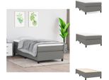 Vidaxl Letto A Molle Insacchettate Grigio Scuro 90X190 Cm In Tessuto - Letti E Strutture Letto