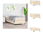 Vidaxl Letto A Molle Insacchettate Crema 80X200 Cm In Tessuto - Letti & Strutture Letto