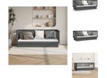 Vidaxl Letto Da Giorno Grigio 75X190 Cm In Legno Di Pino Massiccio - Letti E Strutture Letto