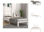 Vidaxl Letto In Legno Massiccio Bianco 90X200 Cm - Letti & Reti