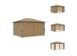 Vidaxl Padiglione Con Tenda 400X300 Cm Alluminio Taupe - Padiglioni E Tende Per Feste