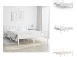 Vidaxl Letto In Legno Massiccio Bianco 150X200 Cm - Letti & Reti