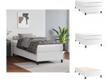 Vidaxl Letto A Molle Bianche 90X200 Cm In Pelle Finta - Letti & Strutture Letto