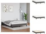 Vidaxl Struttura Letto Grigio 140X200 Cm In Pelle Finta - Letti E Strutture Letto