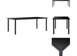 Vidaxl Tavolo Da Pranzo Nero 200 X 100 X 75 Cm In Vetro Temperato - Tavoli Da Pranzo