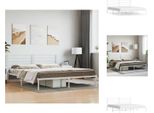 Vidaxl Struttura Letto Con Testiera In Metallo Bianco 180X200 Cm - Letti E Strutture Letto