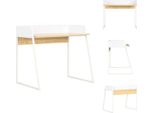 Scrivania Vidaxl Bianco E Rovere 90X60X88 Cm - Scrivanie