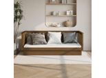 The Living Store Letto Da Giorno Marrone Miele 80X200 Cm In Legno Di Pino Massiccio