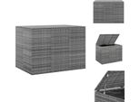 Vidaxl Scatola Per Cuscini Da Giardino In Rattan Pe 145X100X103 Cm Grigio - Scatole Da Giardino