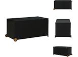 Vidaxl Cassetta Da Giardino Nera 120X65X61 Cm In Poly Rattan - Cassette Da Giardino