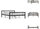Vidaxl Struttura Letto In Metallo Bianco E Nero 120X200 Cm - Letti E Strutture Letto