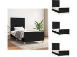 Vidaxl Struttura Letto Con Testiera In Tessuto Nero 100X200 Cm - Letti E Strutture Letto