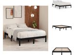 Vidaxl Letto In Legno Massiccio Nero 150X200 Cm - Letti & Reti