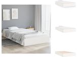 Vidaxl Letto In Legno Massiccio Bianco 100X200 Cm - Letti & Reti