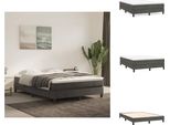 Vidaxl Letto A Molle Insacchettate Grigio Scuro 140X200 Cm In Velluto - Letti E Strutture Letto