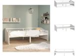 Vidaxl Letto Da Giorno A 3 Posti In Pino Massiccio Bianco 90X200 Cm - Letti & Reti