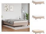 Vidaxl Struttura Letto Cappuccino-Marrone 140X190 Cm In Pelle Finta - Letti E Strutture Letto