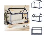 Vidaxl Struttura Letto Per Bambini In Pino Massiccio Grigio 80 X 160 Cm - Letti Per Bambini E Ragazzi