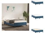 Vidaxl Struttura Letto Blu Scuro 120X200 Cm In Velluto - Letti E Strutture Letto