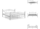 Vidaxl Letto Grigio In Metallo 200X200 Cm - Letti E Reti