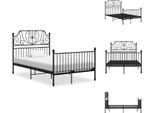 Vidaxl Struttura Letto In Metallo Nero 120X200 Cm - Letti E Strutture Letto