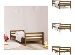 Vidaxl Letto In Legno Massiccio Marrone Miele 75X190 Cm Pino - Letti E Strutture Letto