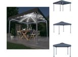 Vidaxl Padiglione Con Catena Luminosa A Led 300X300 Cm In Alluminio Antracite - Padiglioni E Tende Da Festa