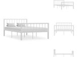 Vidaxl Struttura Letto In Metallo Bianco 120X200 Cm - Letti E Strutture Letto