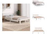 Vidaxl Letto In Legno Massiccio Bianco 120X190 Cm - Letti E Reti