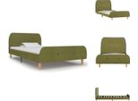 Vidaxl Struttura Letto In Tessuto Verde 90X200 Cm - Letti E Strutture Letto