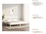 Vidaxl Letto In Legno Massiccio Bianco 200X200 Cm - Letti & Reti
