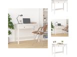 Vidaxl Scrivania Con Cassetti Bianchi 100X50X78 Cm In Legno Di Pino Massiccio - Scrivanie