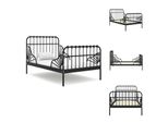 Vidaxl Letto Allungabile In Metallo Nero 80X130/200 Cm - Letti & Reti