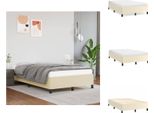 Vidaxl Struttura Letto Crema 120X200 Cm In Pelle Finta - Letti E Strutture Letto