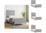 Vidaxl Struttura Letto Con Testiera In Tessuto Grigio Chiaro 100X200 Cm - Letti E Strutture Letto