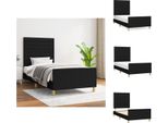 Vidaxl Struttura Letto Con Testiera In Tessuto Nero 100X200 Cm - Letti E Strutture Letto