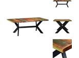 Vidaxl Tavolo Da Pranzo 200X100X75 Cm In Legno Massiccio Antico - Tavoli Da Pranzo