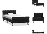 Vidaxl Struttura Letto In Velluto Nero 90 X 200 Cm - Letti E Strutture Letto