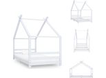 Vidaxl Struttura Letto Per Bambini In Pino Massiccio Bianco 90X200 Cm - Letti Per Bambini E Ragazzi