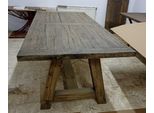 Casa Padrino Tavolo Da Pranzo Rustico Grigio 220 X 100 X H. 77 Cm - Tavolo Da Cucina Rustico In Legno Massello - Mobili Da Sala Da Pranzo Rustici In Legno Massello - Mobili Da Sala Da Pranzo In Stile Country