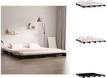 Vidaxl Letto A Pallet Nero 120X190 Cm In Legno Di Pino Massiccio - Letti E Strutture Letto
