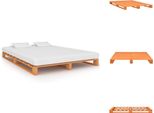 Vidaxl Letto A Pallet In Legno Di Pino Marrone 140X200 Cm - Letti & Reti