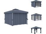 Vidaxl Padiglione Con Tenda 3X3 M In Alluminio Antracite - Padiglioni E Tende Per Feste