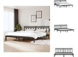 Vidaxl Letto In Legno Massiccio Pino Grigio 200X200 Cm - Letti E Strutture Letto