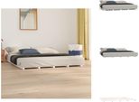 Vidaxl Letto In Legno Massiccio Bianco 200X200 Cm Pino - Letti E Strutture Letto