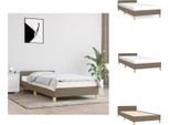 Vidaxl Struttura Letto Con Testiera In Tessuto Taupe 80X200 Cm - Letti E Strutture Letto