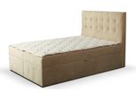 Letto A Molle Beige 210 X 180 X 135 Cm Jvmoebel