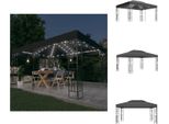 Vidaxl Padiglione Con Doppio Tetto E Catena Luminosa A Led 3X4 M Antracite - Padiglioni E Tende Per Feste