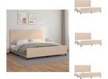 Vidaxl Struttura Letto Con Testiera Cappuccino-Marrone 200X200 Cm In Pelle Finta - Letti E Strutture Letto