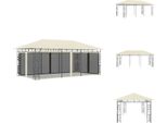 Vidaxl Padiglione Con Zanzariera 6X3X2,73 M Crema - Padiglioni E Tende Per Feste